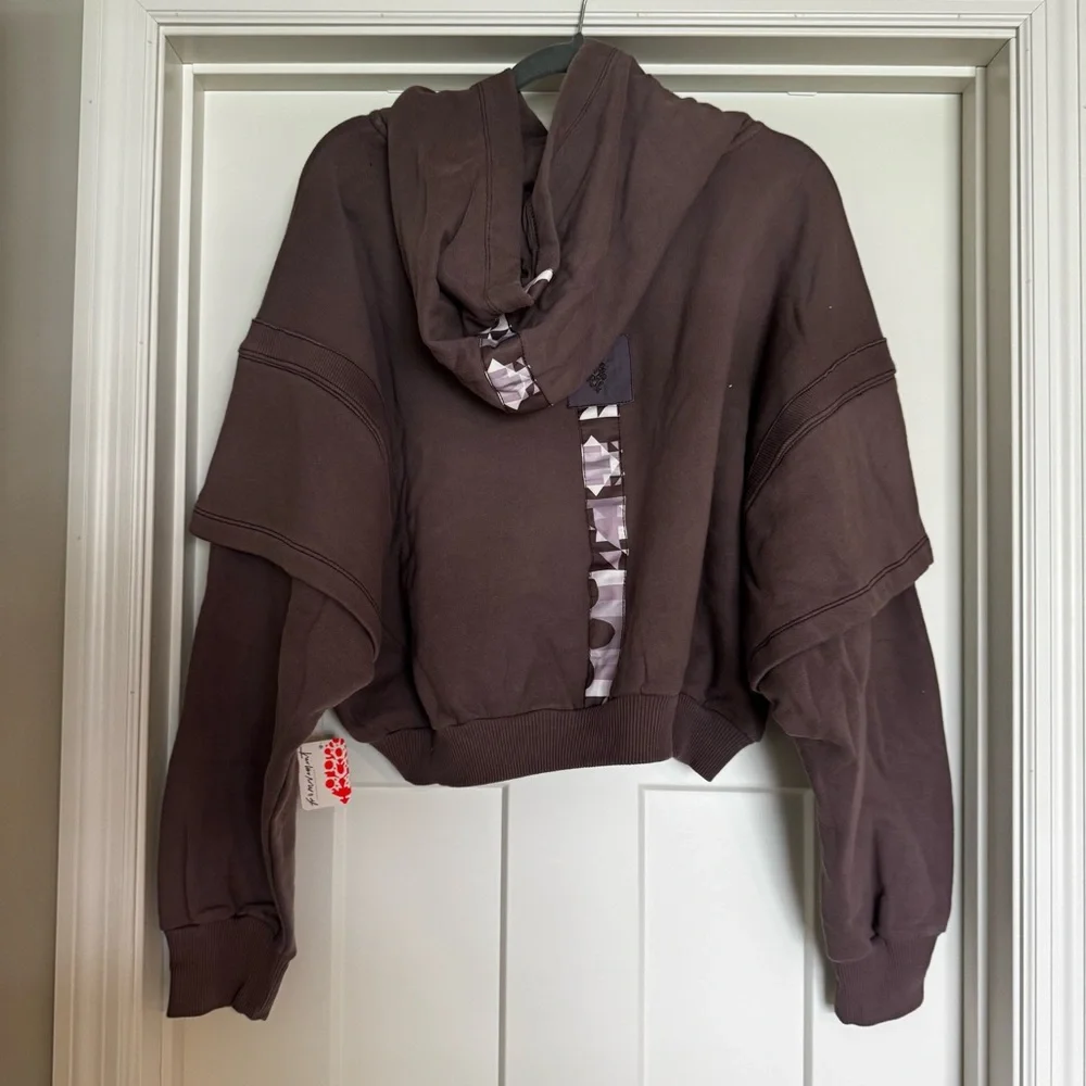 Free People SNOW FLOW HOODIE NWT size Large color driftwood - Picture 9 of 12